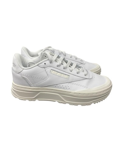 Reebok Women's Club C Double Geo Tennis Sneaker H69140 White/Chalk Size 7.5