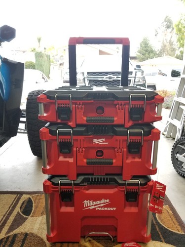 Milwaukee Packout Rolling Modular Stackable Tool Box Storage System, Red