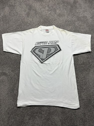 Vintage Super Pimp SP Logo 90s Single Stitch T Shirt Large