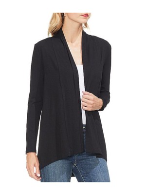 

VINCE CAMUTO Женский черный кардиган с длинными рукавами и открытым передом Petites