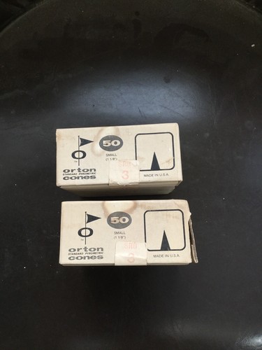 2 Orton Cone 03 Small 1-1/8” Pyrometric Cones For Ceramic Kilns 50 Per Box (100)