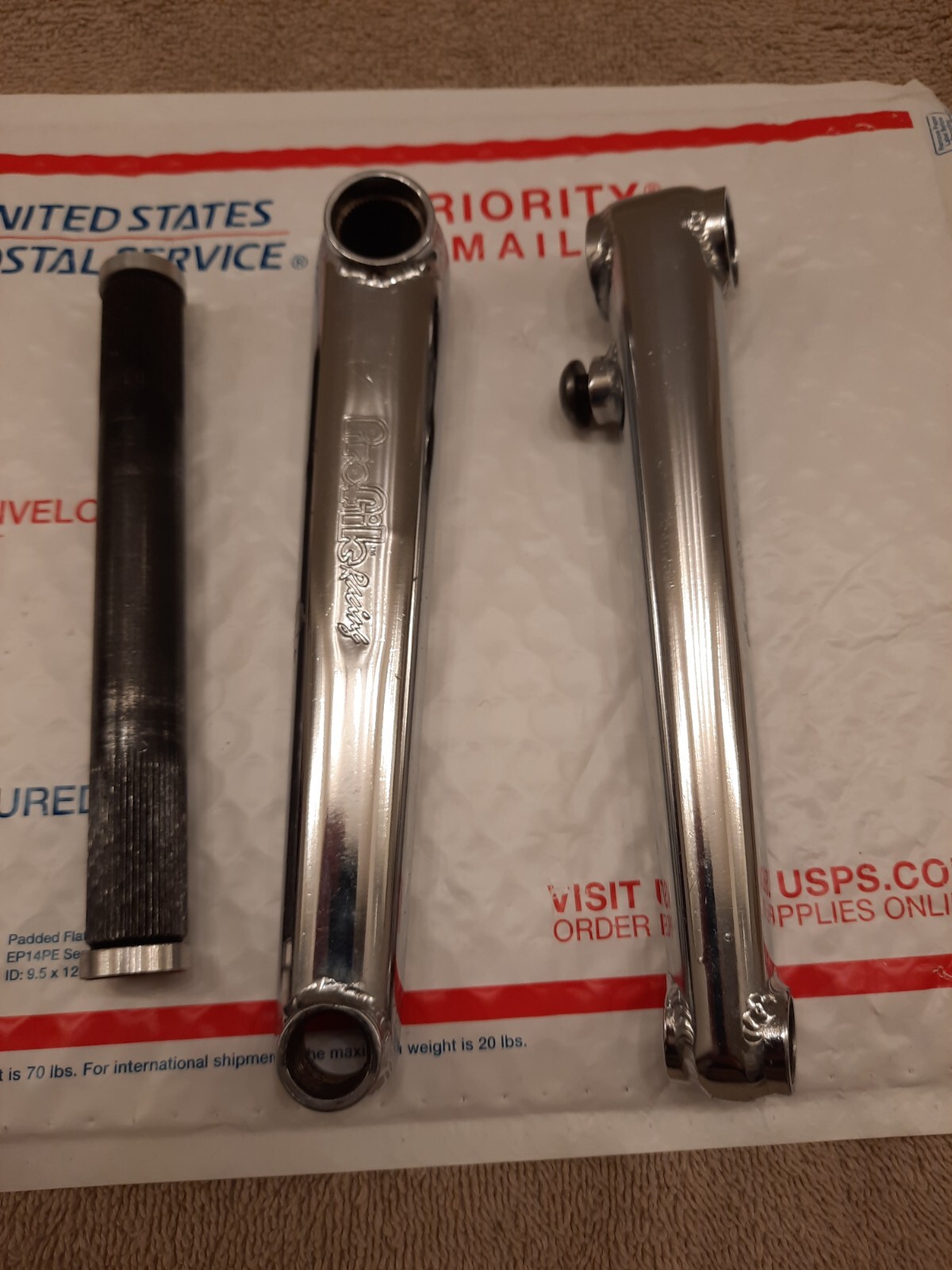 BMX クランク Profile Racing 175mm PROFILE RACING - 3PC BMX CRANK KIT - 175mm - BLACK - W-BASE
