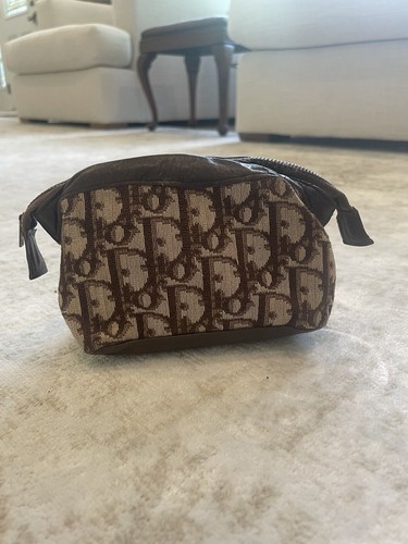 バッグ Christian Dior Vintage Trotter Pouch Christian Dior Vintage Trotter Monogram Pouch Wrist Bag Pink