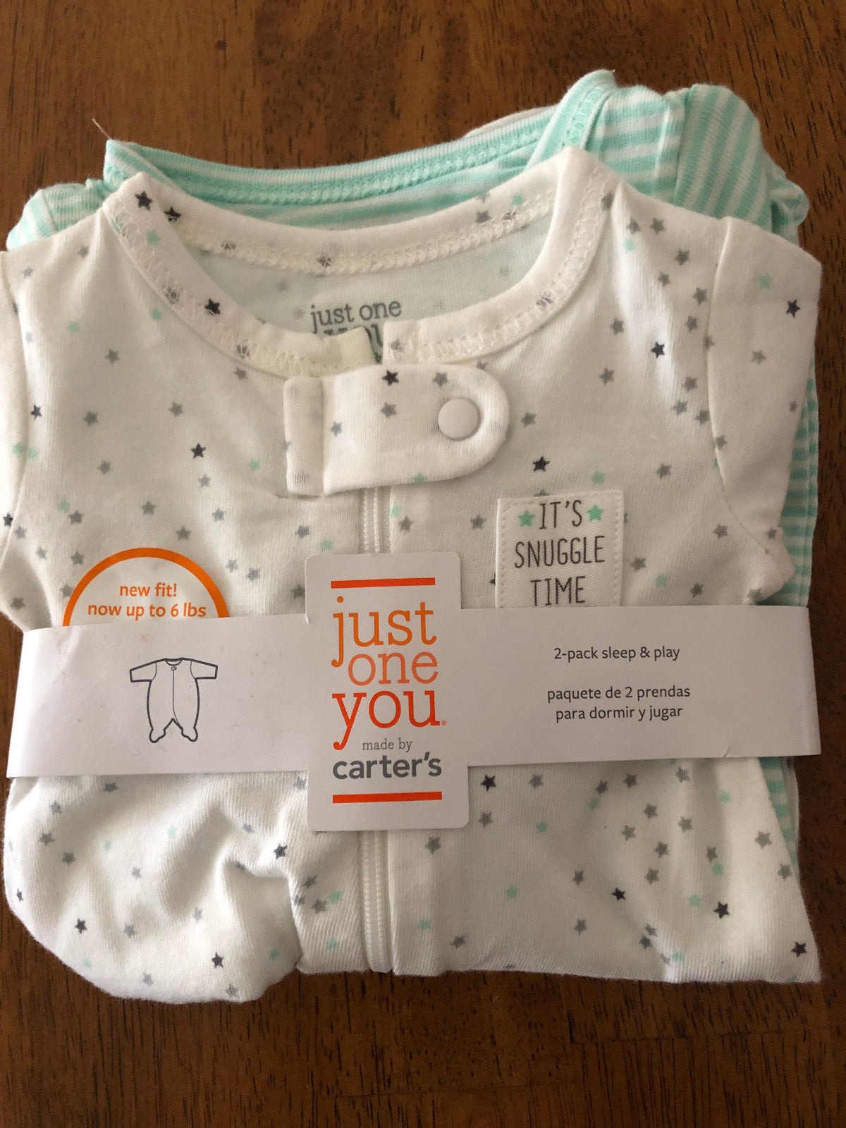 Just One You Preemie Boys 2 Pack Footed Sleep and Plays