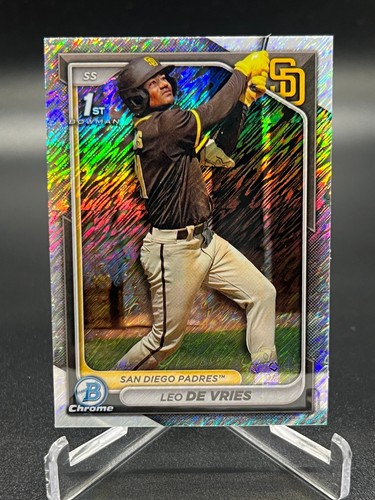 2024 Bowman Chrome LEO DE VRIES SHIMMER REFRACTOR PADRES 1ST