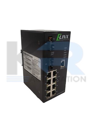 B&B Electronics EIR510-2MC-T Elinx Ethernet Switch 8 Copper Ports 2 Fiber SC/MM