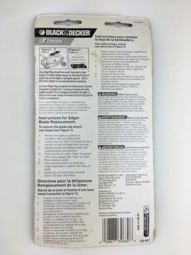 Black+Decker Eb-007 Edge Hog Heavy-Duty Edger Replacement Blade 4 PACK Lot  New