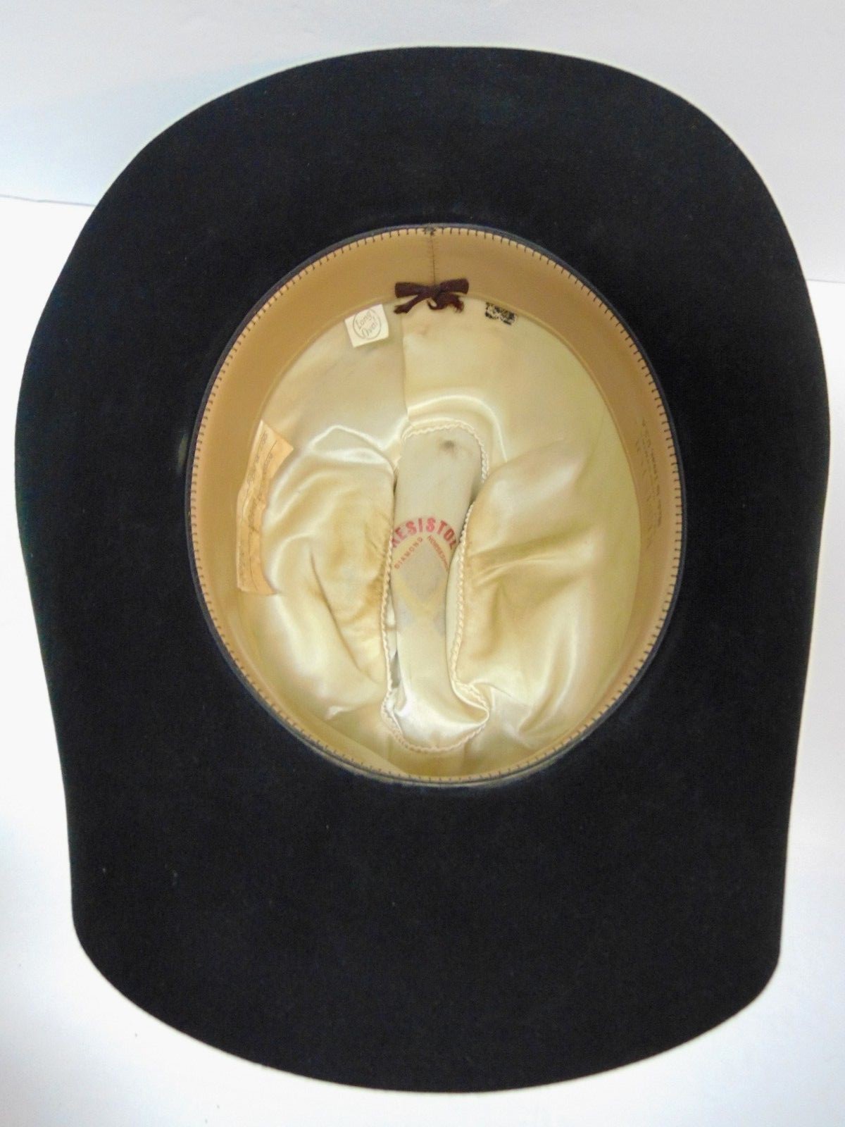 Vtg RESISTOL BLACK DIAMOND CATTLEMAN 15X FUR FELT COWBOY HAT Size 7 3/4 62 USA