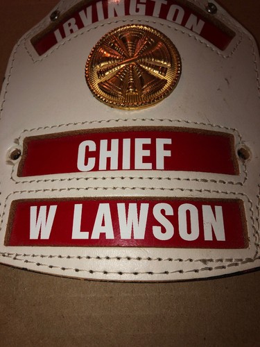 RARE IRVINGTON KENTUCKY KY VINTAGE CHIEF FIREMAN HELMET SHIELD BADGE FIREFIGHTER