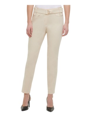 CALVIN KLEIN Женские бежевые брюки прямого кроя Размер, Бежевый, M0BK7285