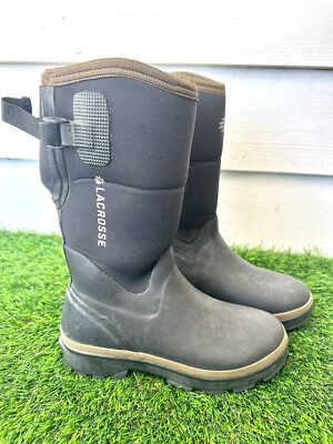lacrosse boots womens rain mud snow outdoor black size 7 made in usa 225983352824