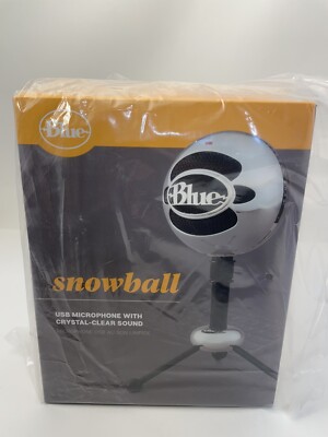 BLUE SNOWBALL USB MICROPHONE WITH CRYSTAL CLEAR SOUND ALUMINUM NEW