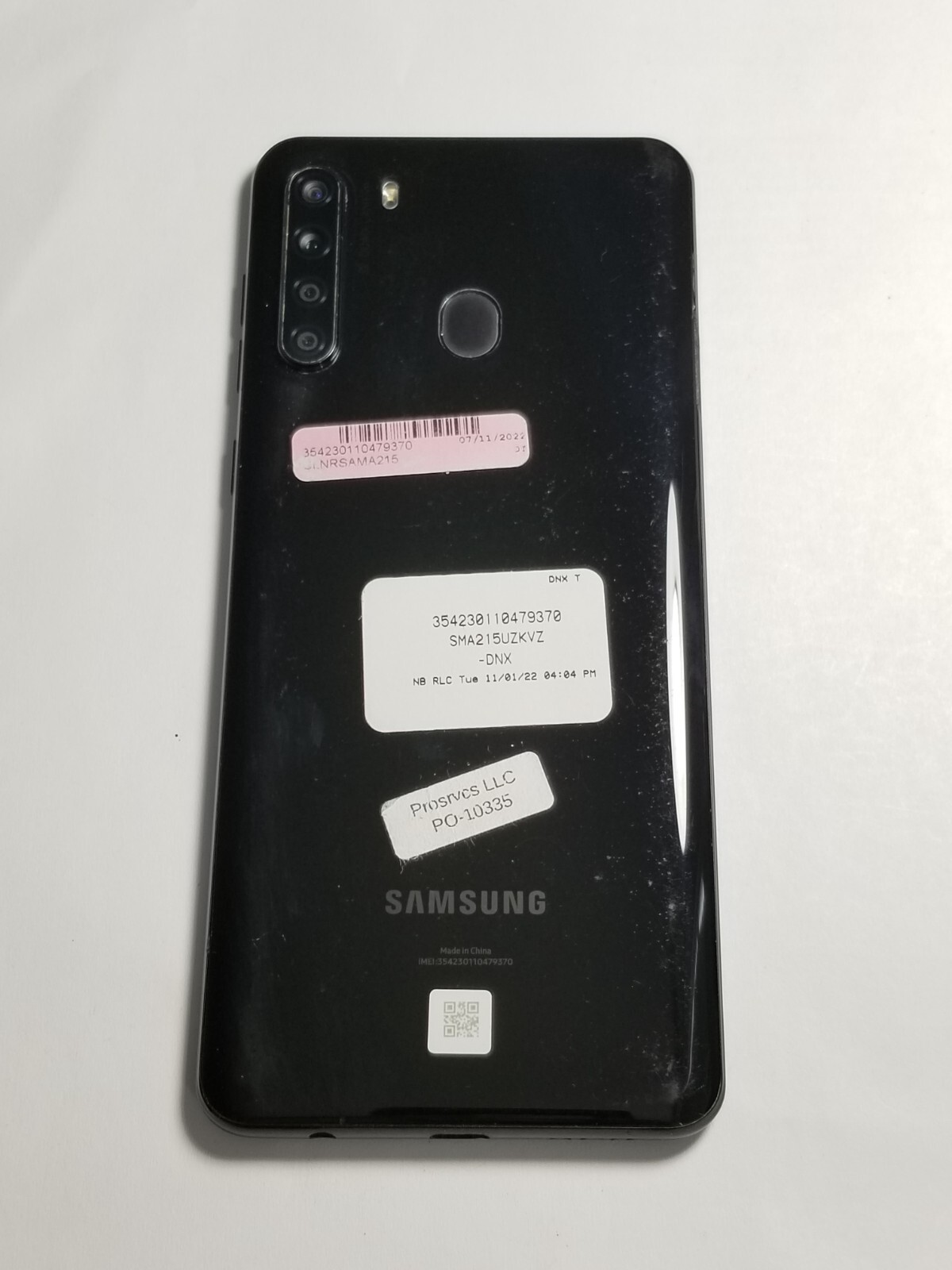 Samsung Galaxy A21 - A215U - Black - 32GB - Verizon Unlocked - bezel crck # SP52