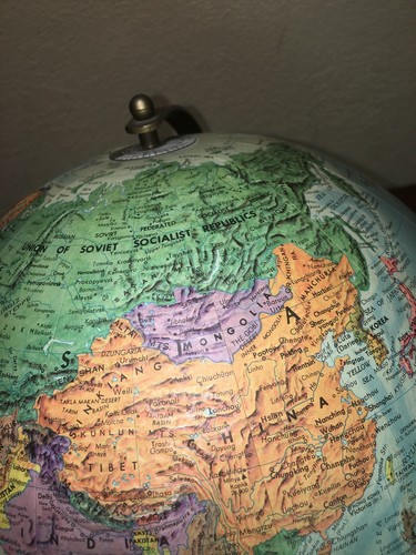 Vtg  Replogle Stereo Relief Globe 12