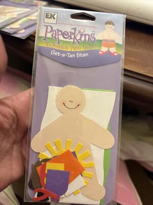 EK Success Paperkins Collectable Paper Dolls Get-a-Tan Stan 
