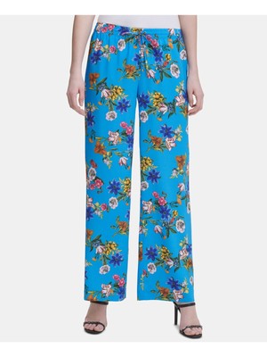 

CALVIN KLEIN Женские синие прямые брюки с цветочным принтом Размер, Синий, M9EKZ227