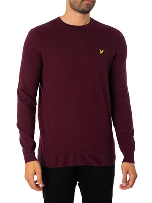 

Мужская трикотажная рубашка из хлопка мериноса Lyle - Scott, красная, Красный