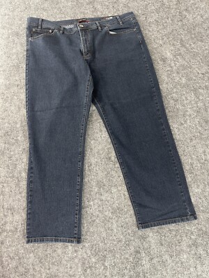 COLAC  Jeans Mens 44x30 Denim Pants Stretch Blue Dark Wash Big Plus Straight N46