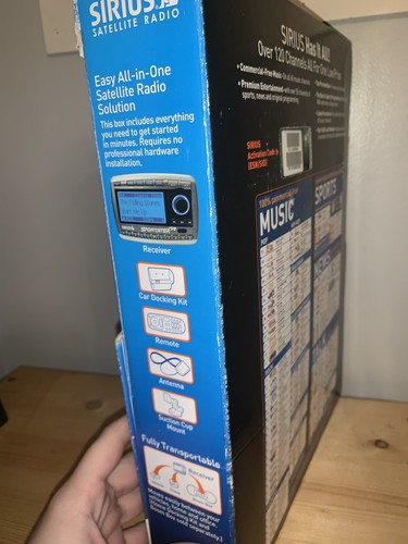 Sirius Sportster Replay SP-R2 Satellite Radio w/ Car Kit SP-TK2 NEW OPEN BOX