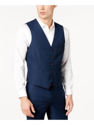 

INC Mens Navy Easy Care, облегающий костюм, отдельная куртка-блейзер