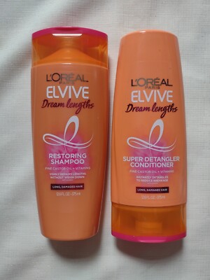 L'Oreal Paris Elvive Dream Lengths Shampoo & Conditioner 12.6 fl oz Damaged Hair