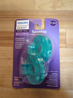 Philips Avent Soothie 0-3m Green 2 Ct. Pacifier & Soother - Brand New In Package