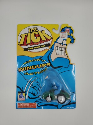 Vintage Bandai The Tick Wacky Windup Action Hard Drivin Good Dosers Toy 1995 KG