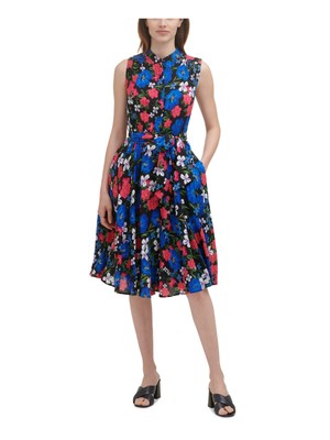 

CALVIN KLEIN Женское платье Black Tie без рукавов длиной до колен, вечернее облегающее + расклешенное платье, Черный