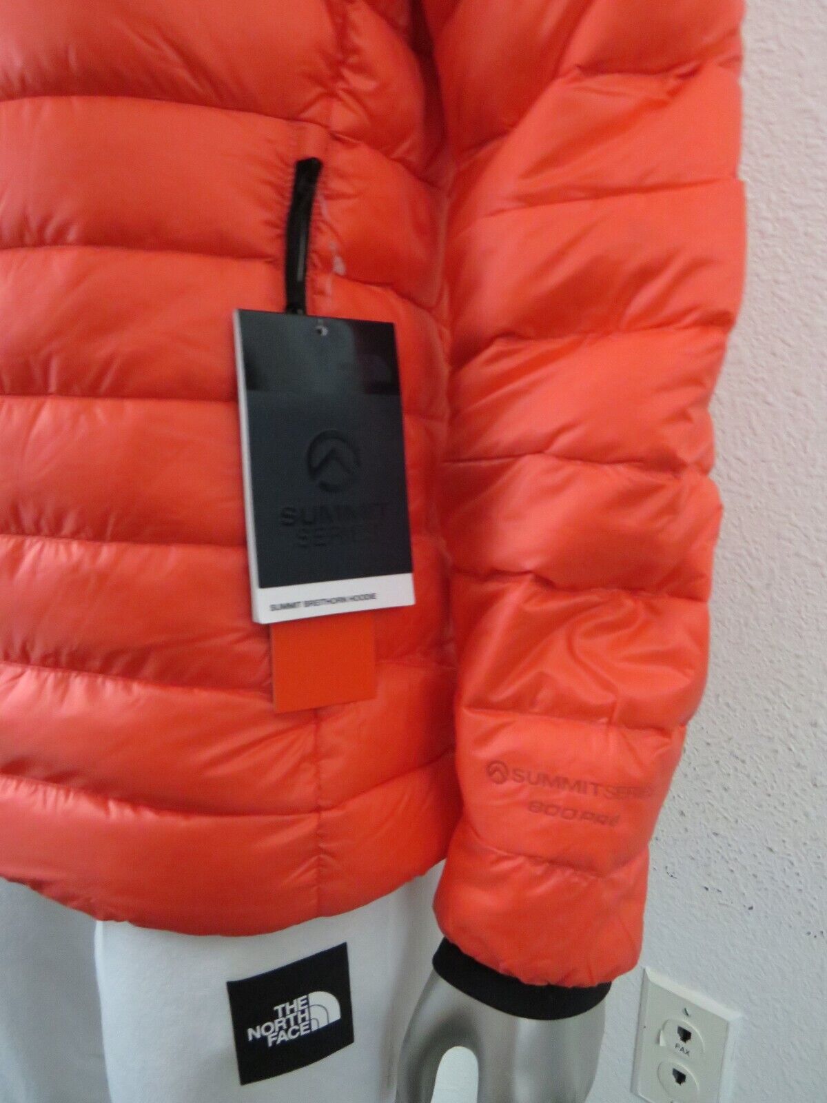 Pre-owned The North Face Womens  Summit Breithorn 800-down Hoodie Insulated Jacket - Orange In Radiant Orange