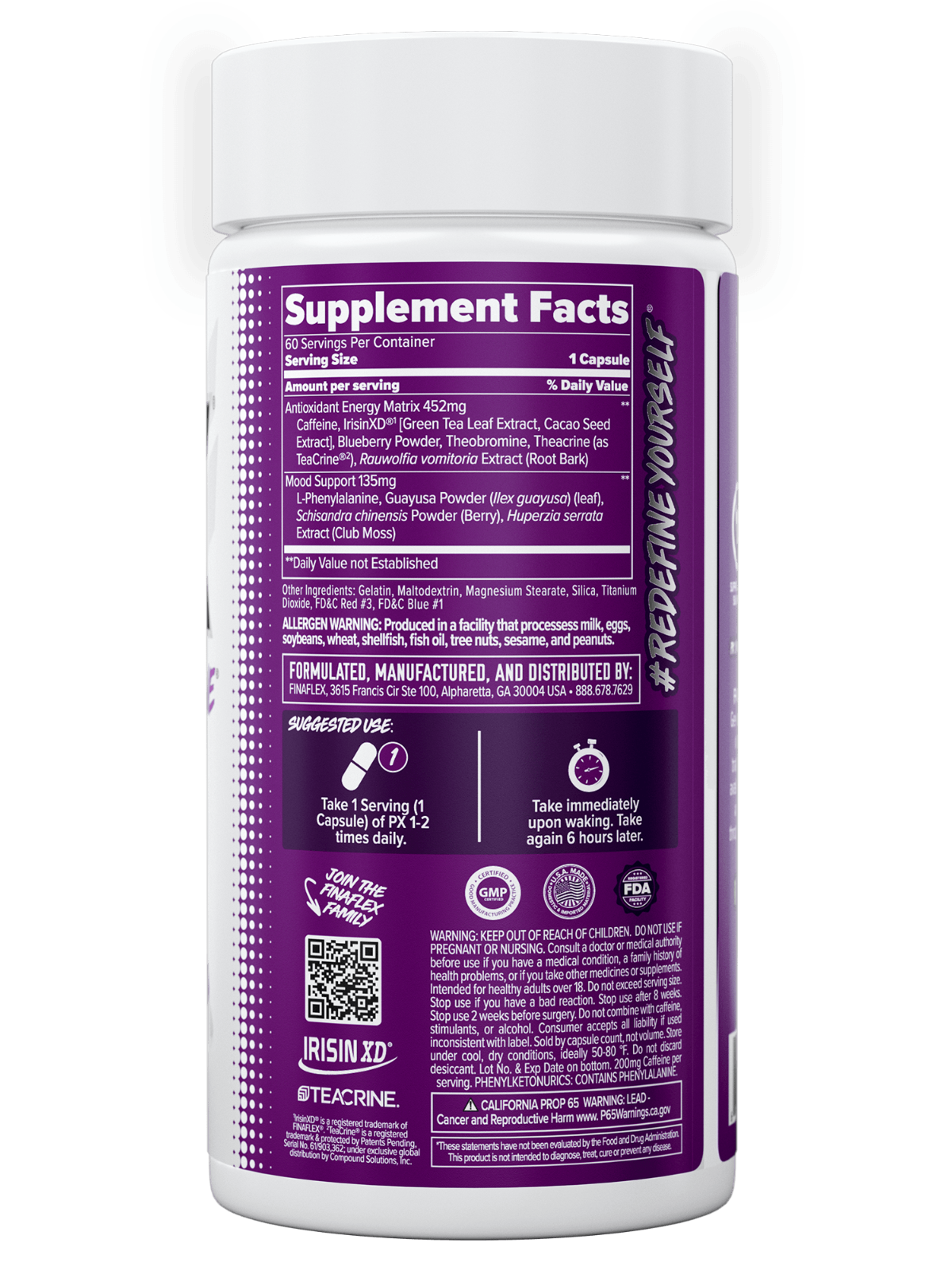 FINAFLEX PX Pro Xanthine + Carb Stopper Extreme Thermogenic Fat Burner Duo 120ct