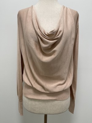 NWT MM Lafleur Monica Silk Pink Salt Long Sleeve Jersey Top Size X-Small