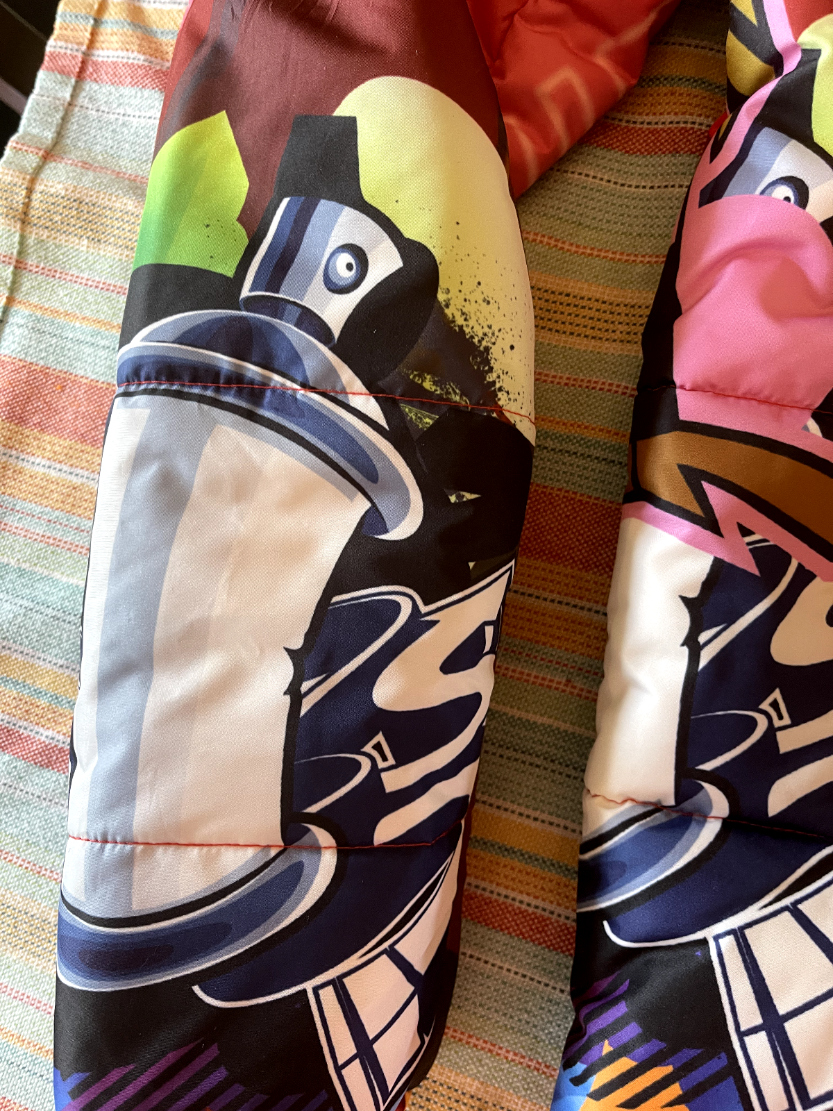 Pre-owned Cartoon Network 2x Xxl Dexters Laboratory Dekryptic Puffer Jacket Coat Mandark Dee Dee Mens In Multicolor