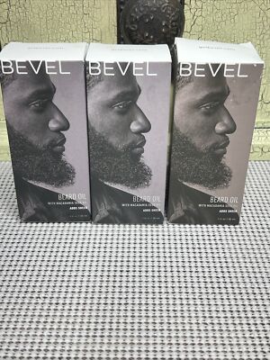3 Total - Bevel Beard Oil With Macadamia Seed Oil 1 Fl Oz / 30ml.