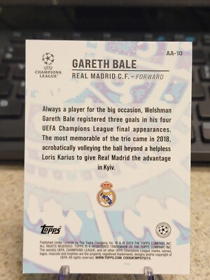 2023-24 Topps Merlin Chrome Ageless Alchemy #AA-10 Gareth Bale Real Madrid