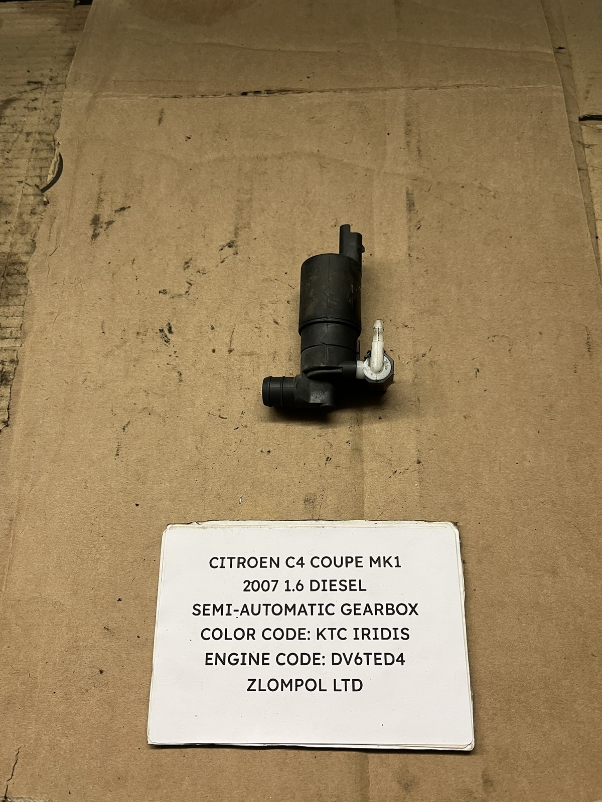 Citroen C4 Coupe Mk1 2007 1.6 Diesel - Windscreen Washer Pump 7700428386