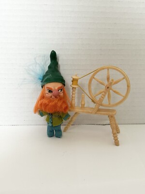 Vintage Hasbro '67 Liddle Kiddle Storykins Rumpelstiltskin Doll + Spinning Wheel