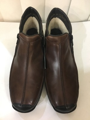 Rieker Women Daphne Black/brown Sheep Wool Leather Flat Ankle Boots Sz 5.5-6