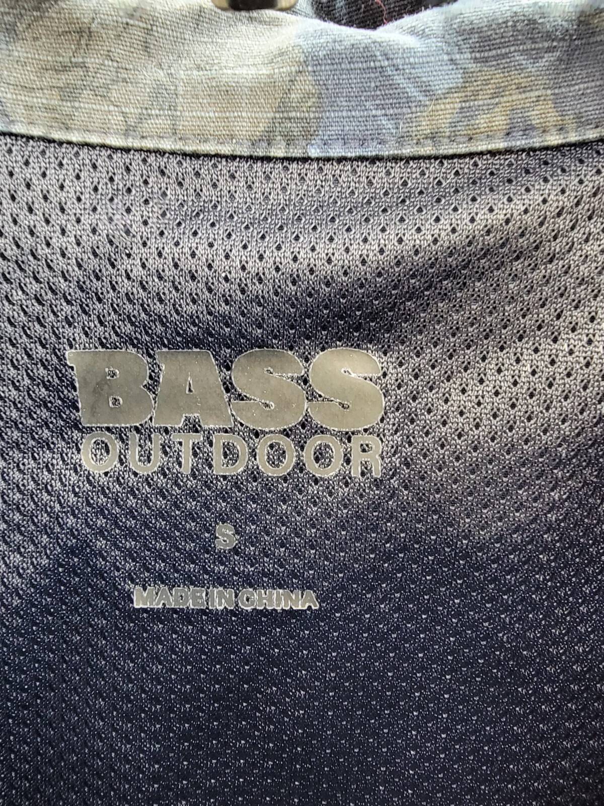Bass Outdoor Ripstop Utility Shacket Men's S Navy Blazer Rock Camo Snap Closure - Picture 12 of 19