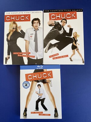 Chuck Season 1, Season 2, Season 3/ Blue Ray & DVD-VERY GOOD CONDITION!