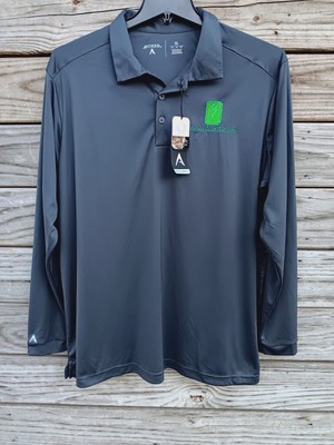 Antigua Men's Emerald Green Coast Golf Tour Gray Long Sleeve Shirt Size XL