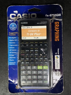 Casio fx-9750GIII Graphing Calculator Black Brand NEW in packaging.