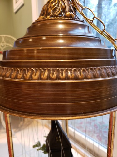 Vintage GRIST MILL Hanging Swag Rain Oil Lamp chandelie 36