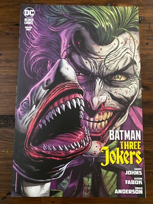 Batman THREE JOKERS Book 1 2nd Print Joker Shark Variant 9.6 NM+