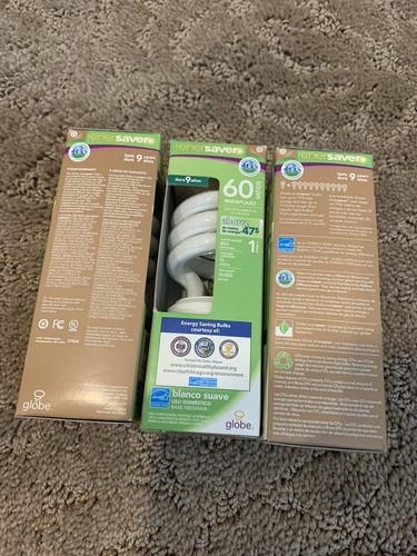 3-Pack 13W CFL (60-Watt Equivalent) E26 2700K Warm Soft White Spiral Light Bulbs