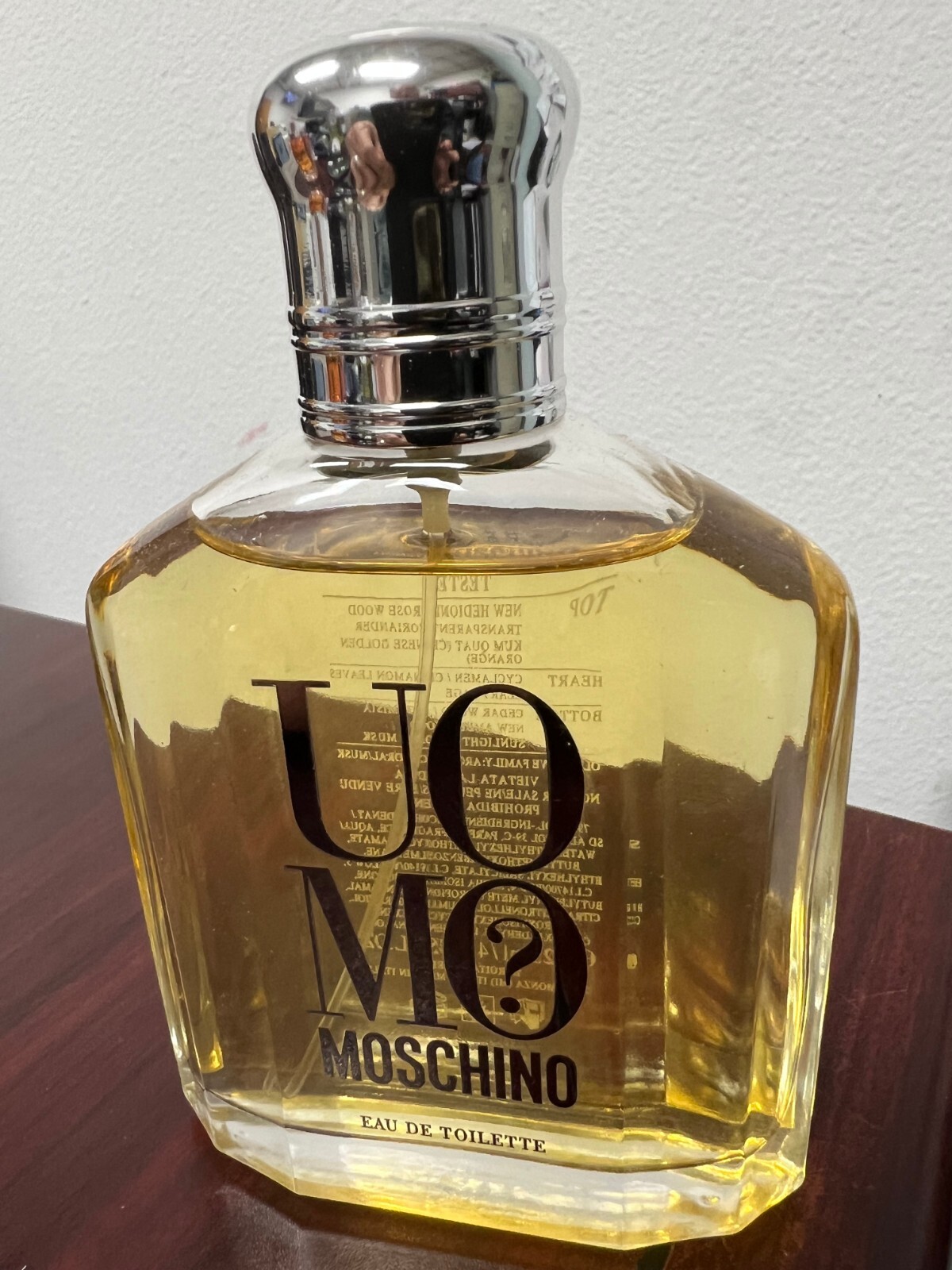 UOMO MOSCHINO by MOSCHINO 4.2 FL oz / 125 ML Eau De Toilette