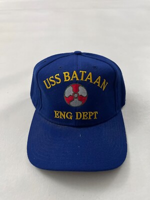 New The Corps USS Bataan Bright Blue Baseball Cap One Size