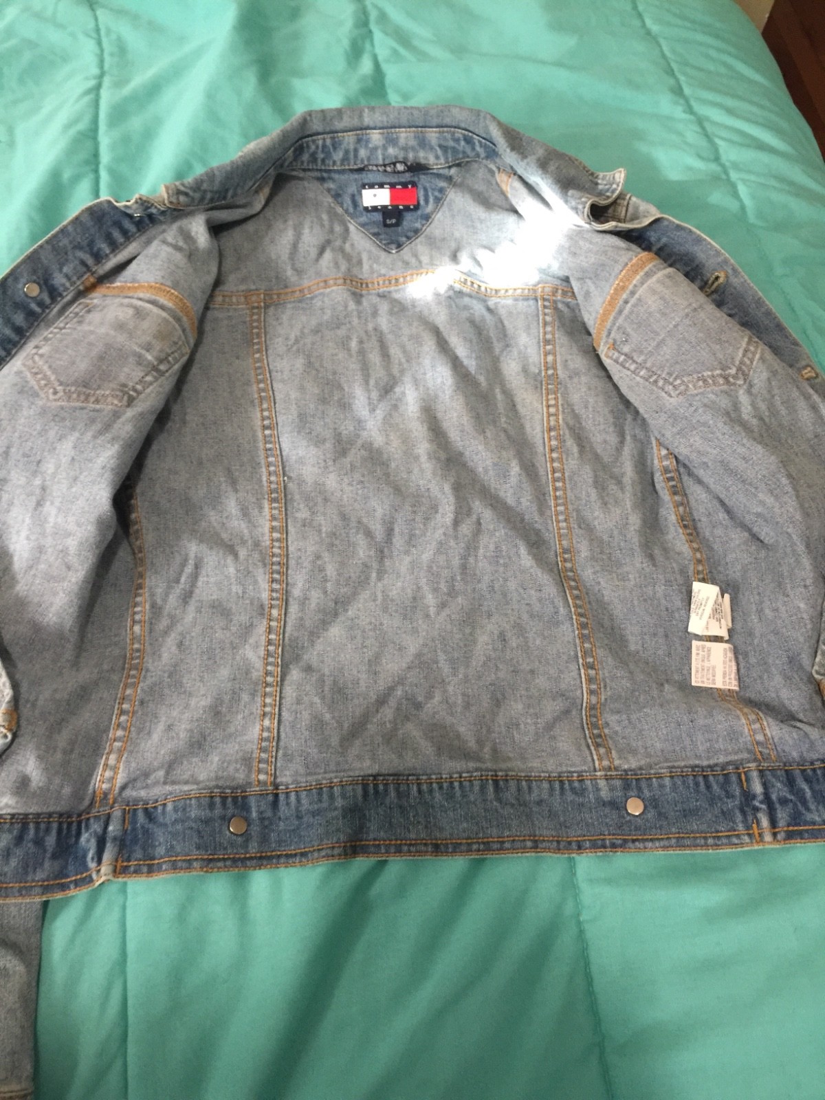 tommy jeans vintage jean jacket sz s 