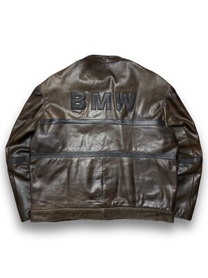 BMW Racing vintage leather jacket 90s