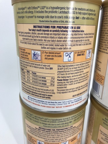 4x Enfamil Nutramigen with Enflora LGG  Powder 12.6 Oz Expires MAY 2019