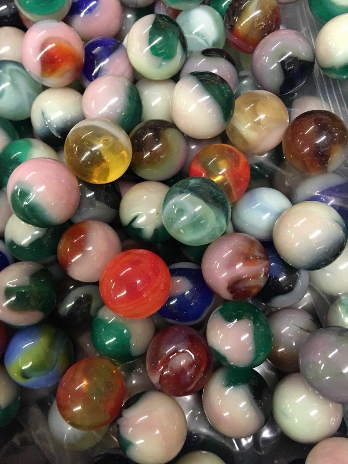 15 ULTRAVIOLET VASELINE URANIUM Multicolored Marbles